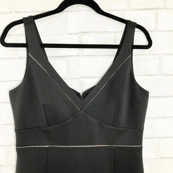 Karl Lagerfeld Black Sleeveless Bodycon Fitted Cocktail Dress Size 10 - Picture 3 of 6